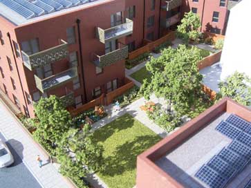 Architectural model of Elmington Green for Bellway
