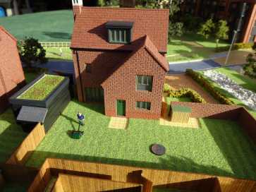 Architectural model of Midhurst housing development for Bellway